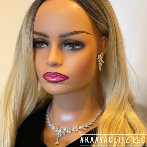 Wedding Earrings 18k Silver Crystal Rhinestone Dangle Earrings Prom Bridal Bride - Picture 5 of 7